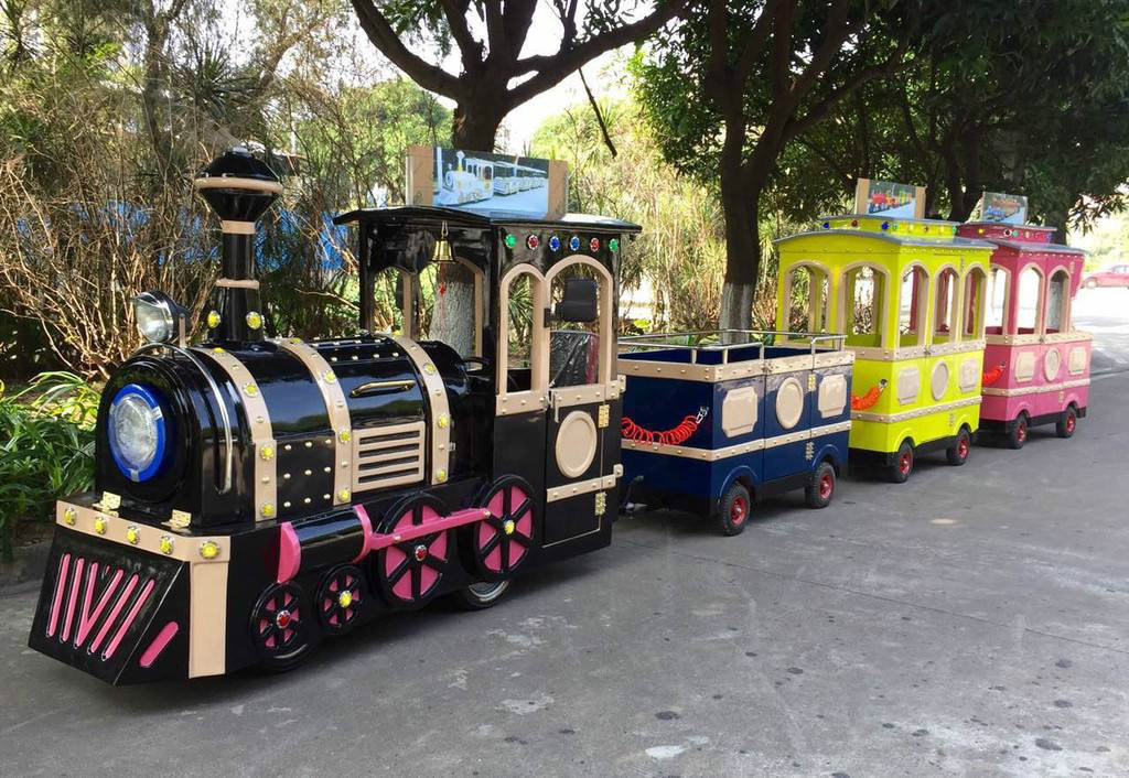 鹤岗景区广商场无轨观光小火车电动儿童游乐设备小火车可坐人户外玩具